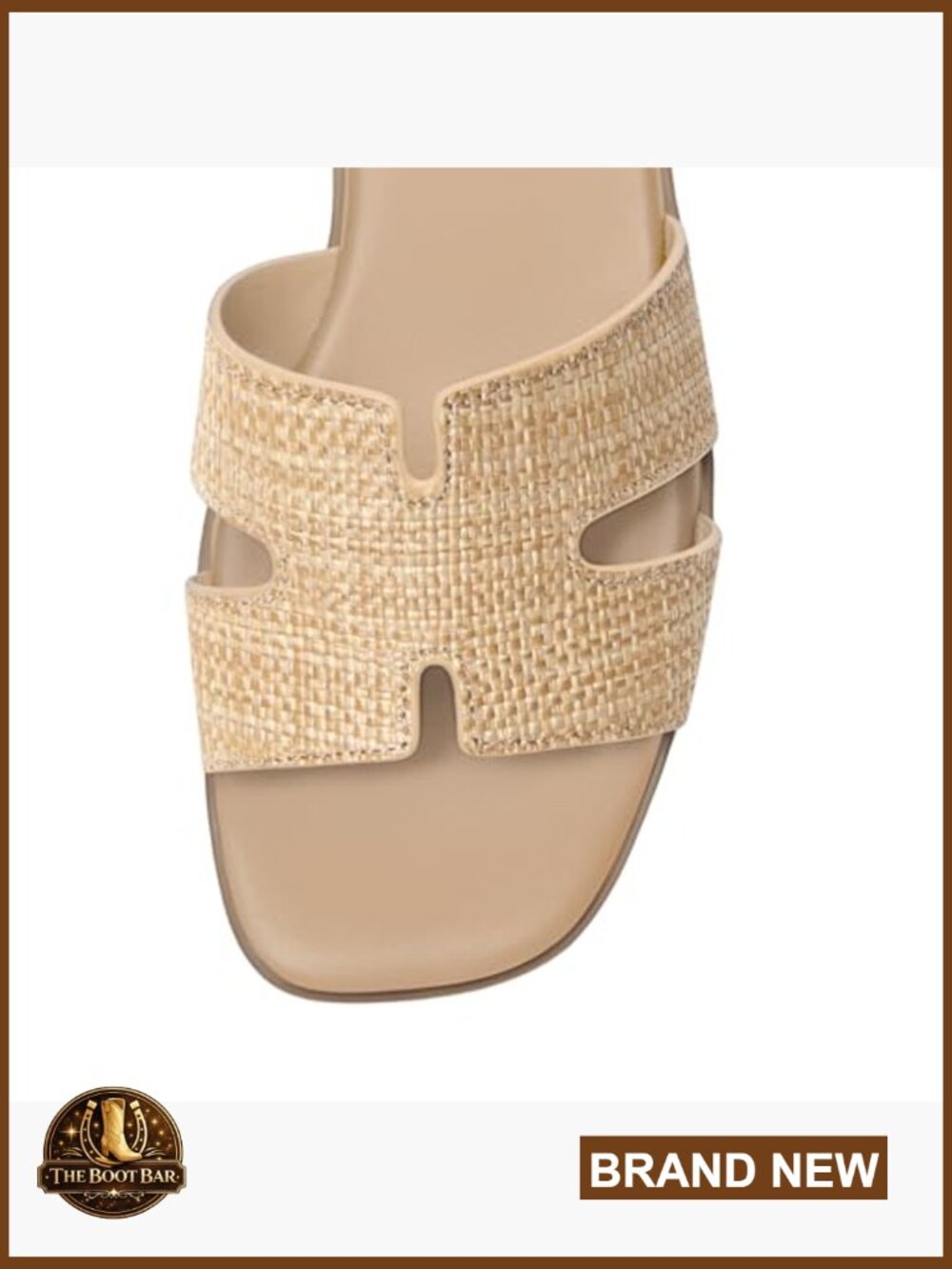 Women's Leather Slide Sandals Comfortable Slip On Flat Dressy - Picture 6 of 7